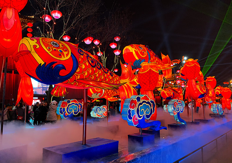 魚彩燈，彩燈制作，彩燈景觀，