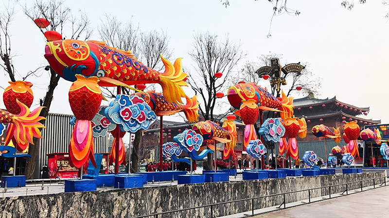 魚彩燈，彩燈制作，彩燈景觀，