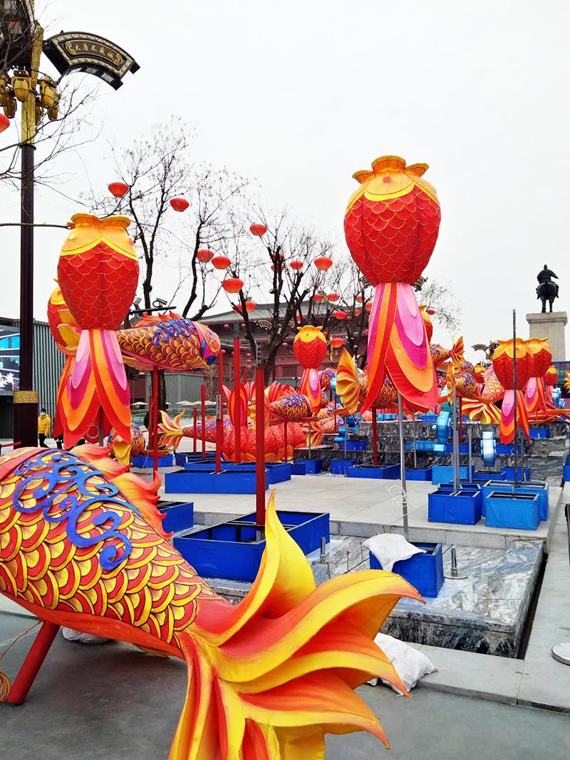 魚彩燈，彩燈制作，彩燈景觀，